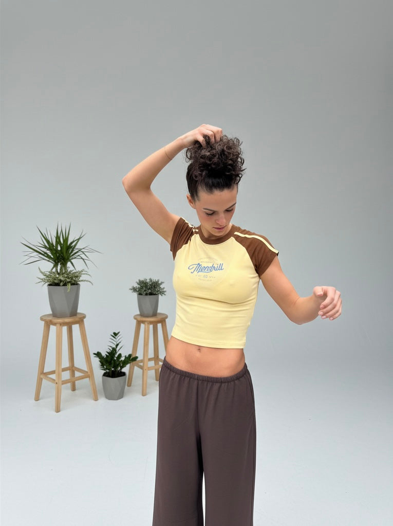 Contrast Stripes Bodycon Raglan  Sleeve T-Shirt