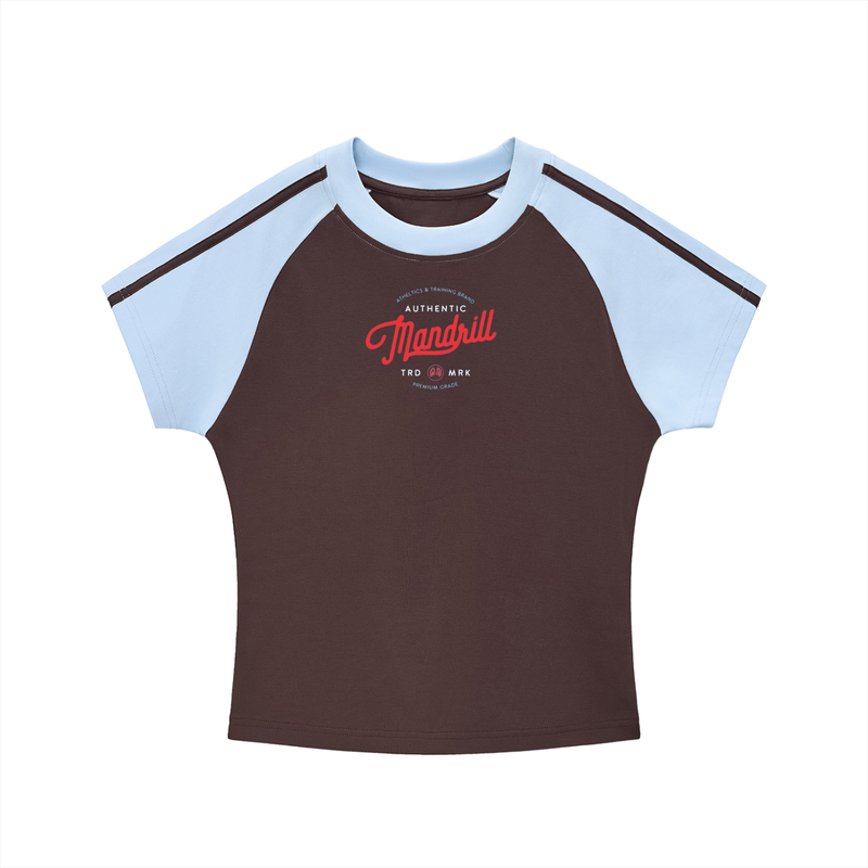 Contrast Stripes Bodycon Raglan  Sleeve T-Shirt