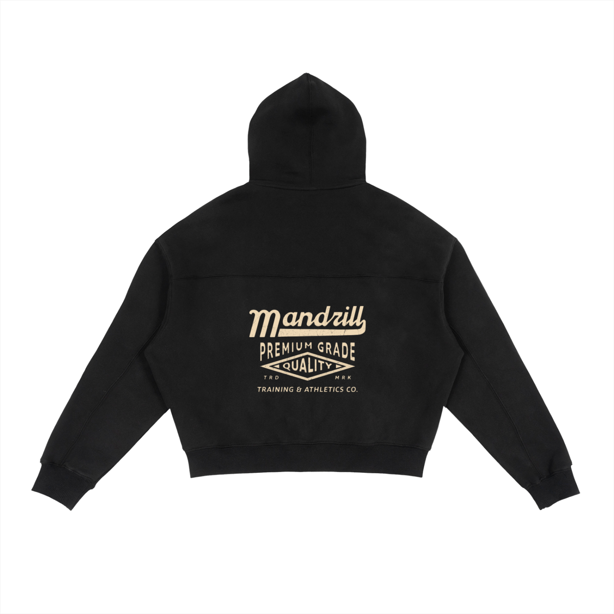 Mandrill Cropped Fleece Zip Boxy Hoodie