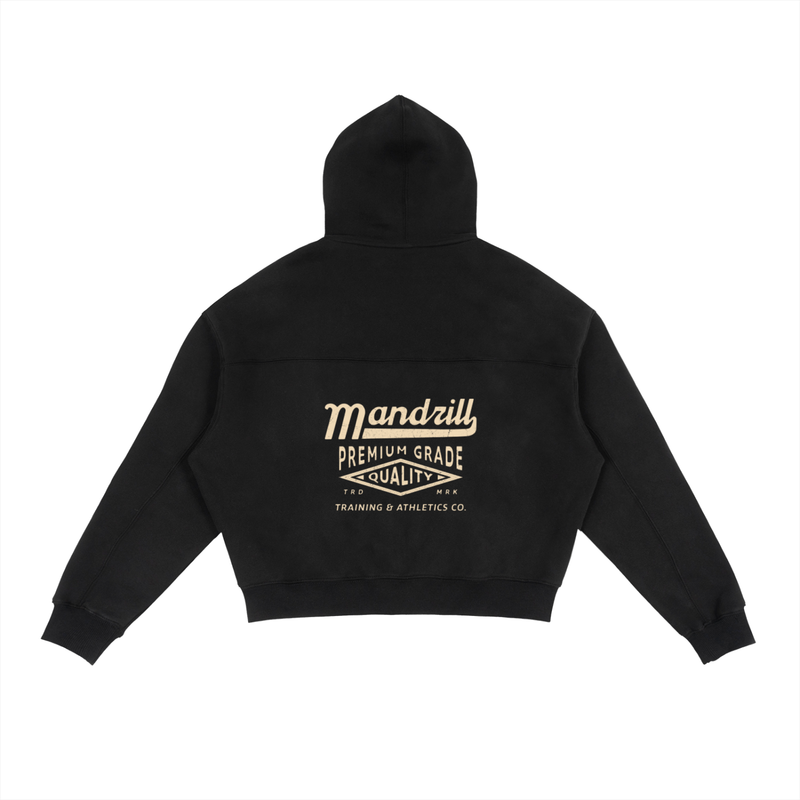 Mandrill Cropped Fleece Zip Boxy Hoodie