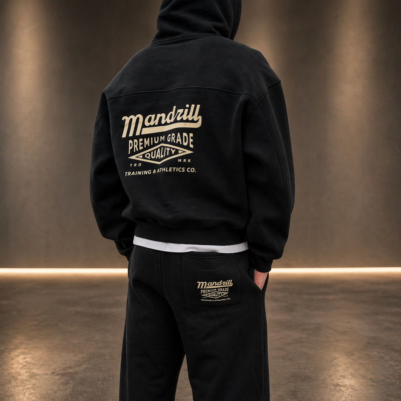 Mandrill Cropped Fleece Zip Boxy Hoodie
