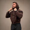 Mandrill Cropped Fleece Zip Boxy Hoodie